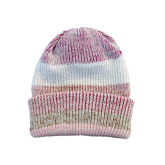 Classic Ribbed Knit Beanie in Vintage Stripe - heyzoemay