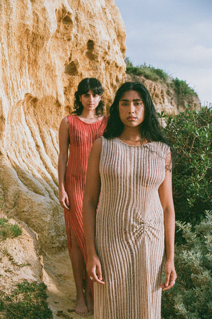 Coral Linen Maxi Dress - heyzoemay