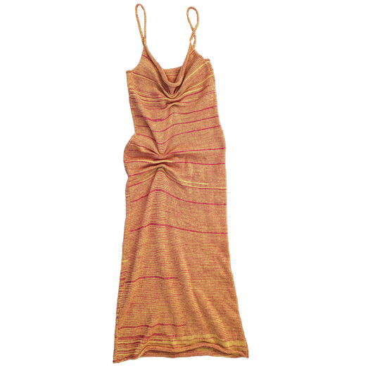 Scrunch Knit Midi Dress in Citrus - heyzoemay